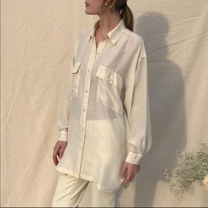 100% silk tissue shirt